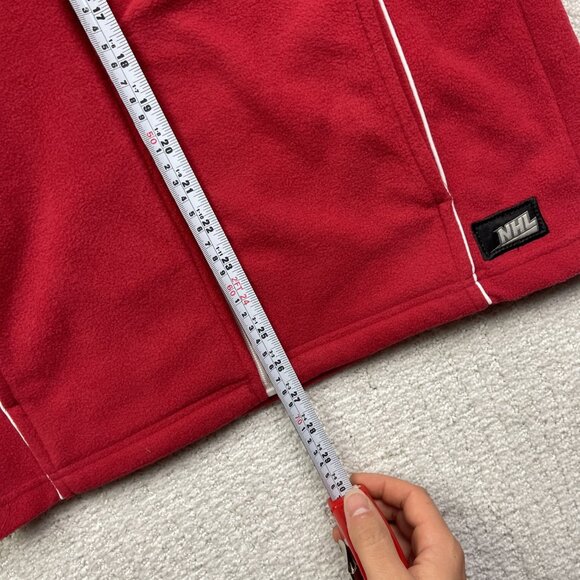 VTG Montreal Canadiens Polar Fleece Full Zip Jacket Wom M Red Ilanco NHL Hockey - Picture 9 of 15